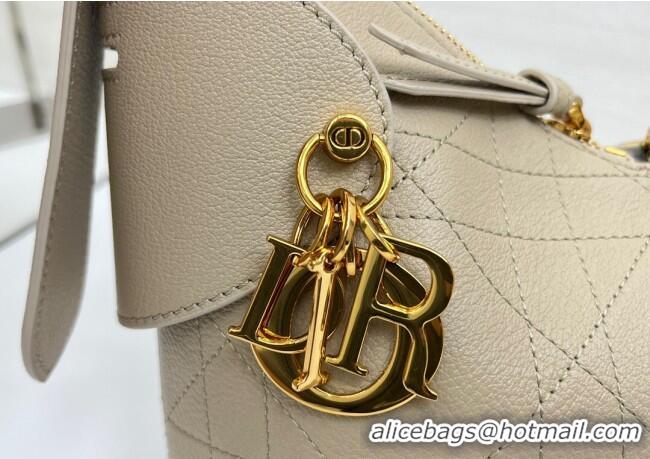 Well Crafted Dior Small Voyage Bag in Flat Macrocannage Grained Calfskin Leather 2845 Beige Yellow 2025
