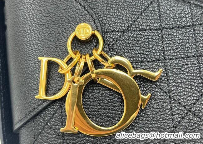 Buy Fashionable Dior Small Voyage Bag in Flat Macrocannage Grained Calfskin Leather 2845 Black 2025