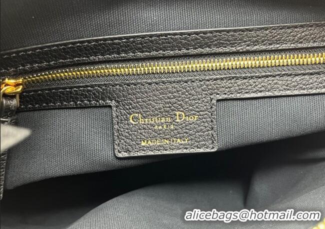 Buy Fashionable Dior Small Voyage Bag in Flat Macrocannage Grained Calfskin Leather 2845 Black 2025