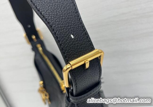 Buy Fashionable Dior Small Voyage Bag in Flat Macrocannage Grained Calfskin Leather 2845 Black 2025