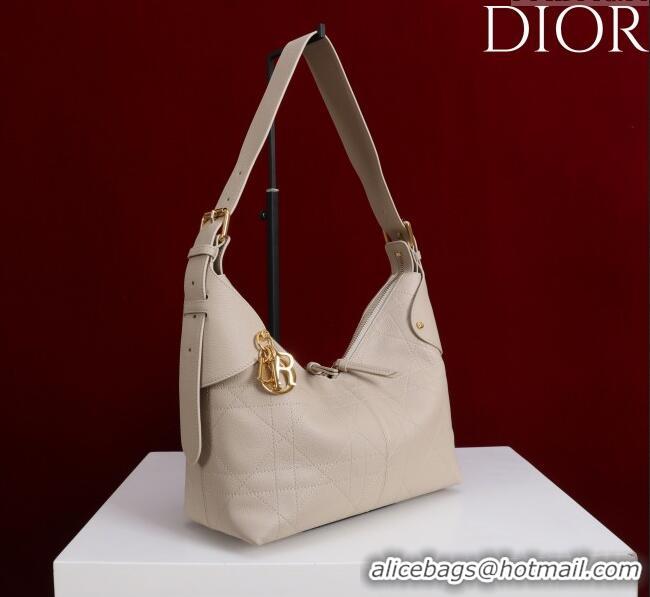 Promotional Dior Medium Voyage Bag in Flat Macrocannage Grained Calfskin Leather 2846 Powder Beige 2025