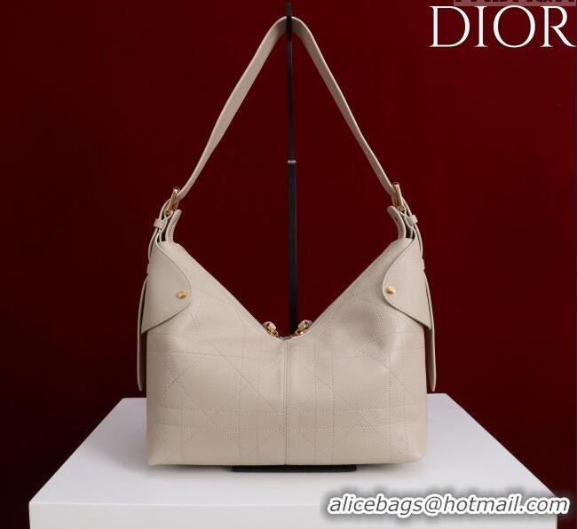Promotional Dior Medium Voyage Bag in Flat Macrocannage Grained Calfskin Leather 2846 Powder Beige 2025