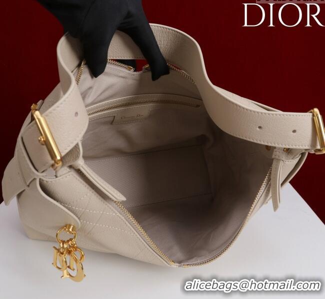 Promotional Dior Medium Voyage Bag in Flat Macrocannage Grained Calfskin Leather 2846 Powder Beige 2025