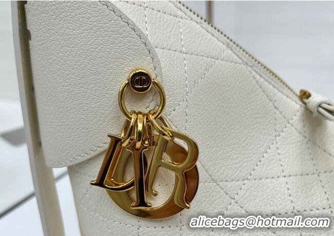Best Product Dior Medium Voyage Bag in Flat Macrocannage Grained Calfskin Leather 2846 White 2025