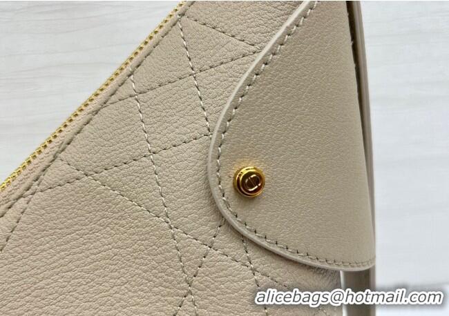 Luxury Cheap Dior Medium Voyage Bag in Flat Macrocannage Grained Calfskin Leather 2846 Beige Yellow 2025