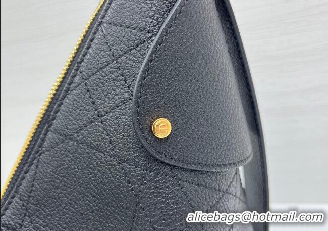 Top Grade Dior Medium Voyage Bag in Flat Macrocannage Grained Calfskin Leather 2846 Black 2025