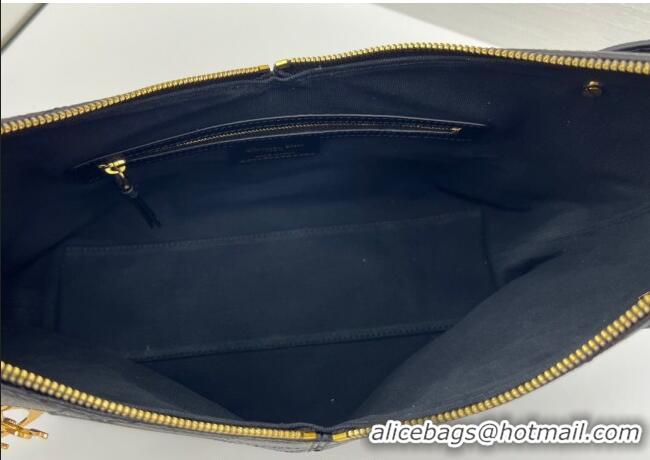Top Grade Dior Medium Voyage Bag in Flat Macrocannage Grained Calfskin Leather 2846 Black 2025