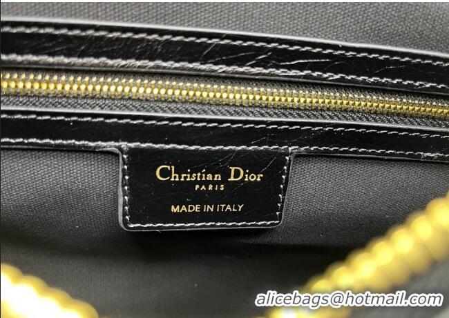 Best Price Dior Large Voyage Bag in Flat Macrocannage Crinkled Calfskin Leather 2847 Black 2025