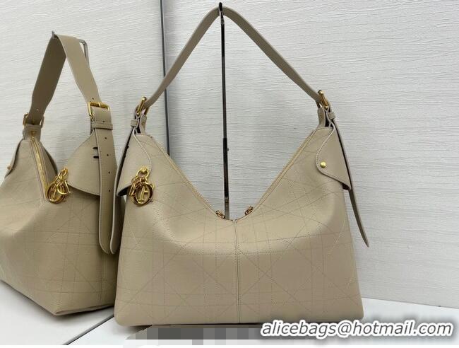 Buy Fashionable Dior Large Voyage Bag in Flat Macrocannage Grained Calfskin Leather 2847 Beige Yellow 2025