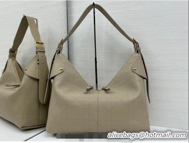 Buy Fashionable Dior Large Voyage Bag in Flat Macrocannage Grained Calfskin Leather 2847 Beige Yellow 2025