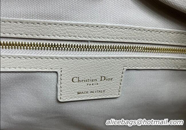 Buy Fashionable Dior Large Voyage Bag in Flat Macrocannage Grained Calfskin Leather 2847 Beige Yellow 2025