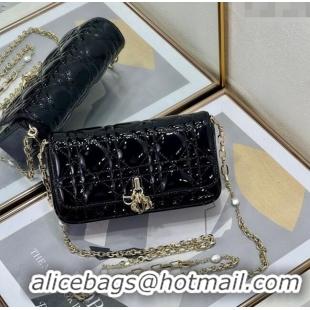 Grade Discount Dior My Dior - Dior Talk Phone Pouch in Patent Cannage Calfskin 9134 Black 2025