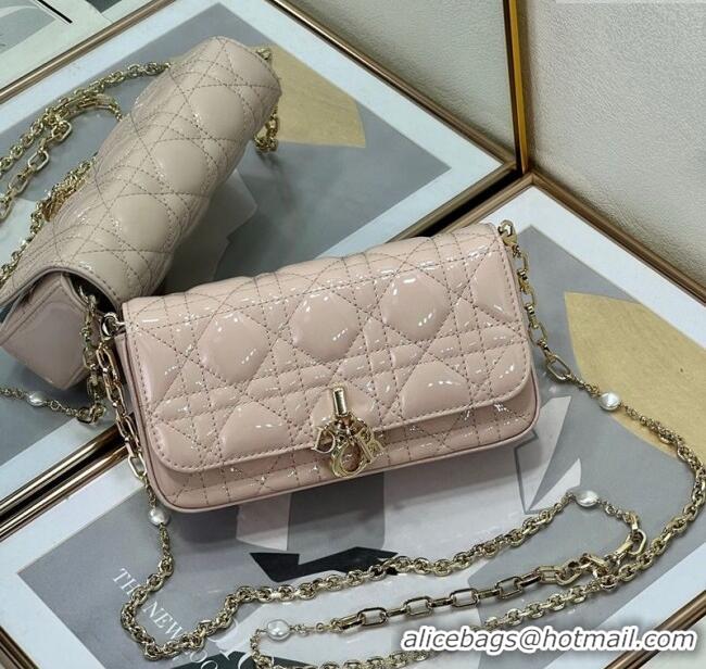 Most Popular Dior My Dior - Dior Talk Phone Pouch in Patent Cannage Calfskin 9134 Powder Pink 2025