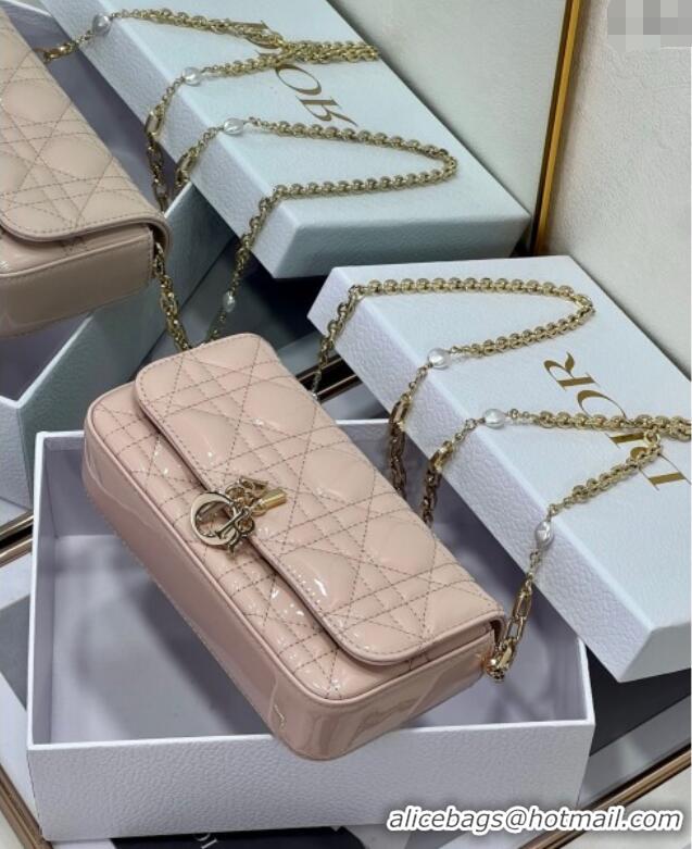 Most Popular Dior My Dior - Dior Talk Phone Pouch in Patent Cannage Calfskin 9134 Powder Pink 2025