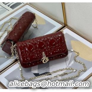 Most Popular Dior My Dior - Dior Talk Phone Pouch in Patent Cannage Calfskin 9134 Burgundy 2025