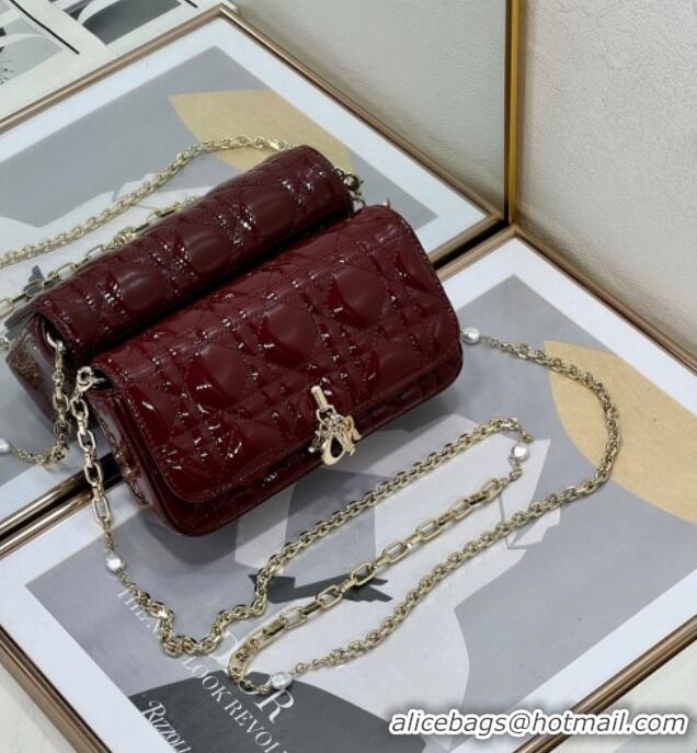 Most Popular Dior My Dior - Dior Talk Phone Pouch in Patent Cannage Calfskin 9134 Burgundy 2025