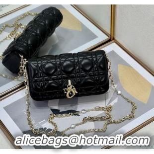 Top Grade Dior My Dior - Dior Talk Phone Pouch in Cannage Lambskin Leather 9134 Black 2025