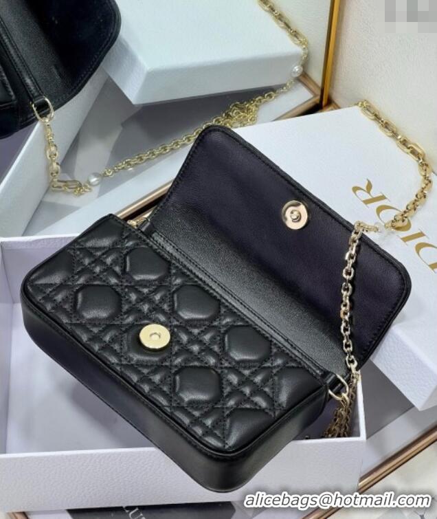 Top Grade Dior My Dior - Dior Talk Phone Pouch in Cannage Lambskin Leather 9134 Black 2025