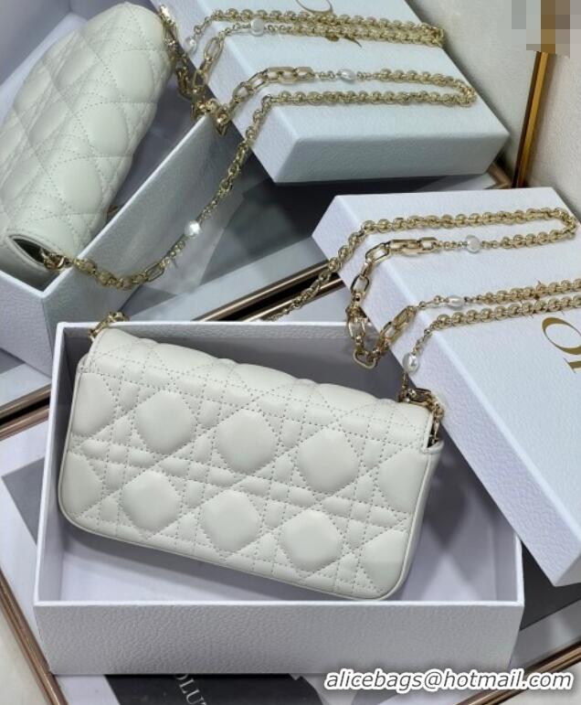 Top Quality Dior My Dior - Dior Talk Phone Pouch in Cannage Lambskin Leather 9134 White 2025