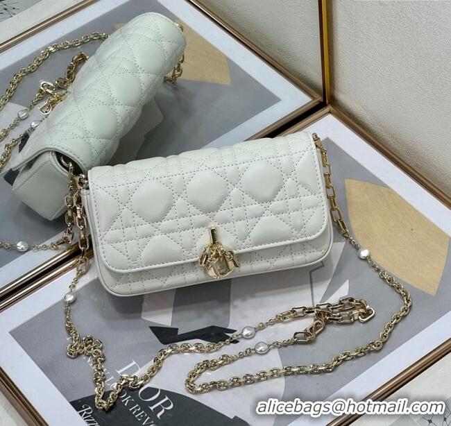 Top Quality Dior My Dior - Dior Talk Phone Pouch in Cannage Lambskin Leather 9134 White 2025