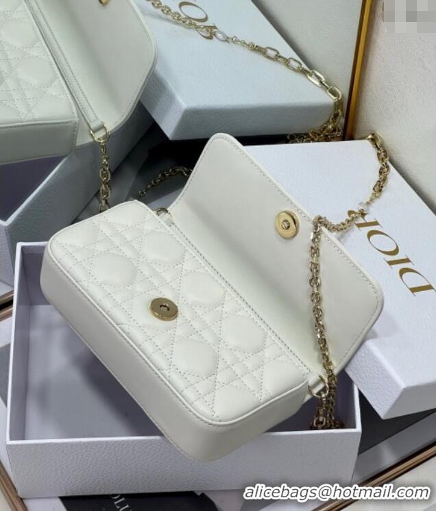Top Quality Dior My Dior - Dior Talk Phone Pouch in Cannage Lambskin Leather 9134 White 2025