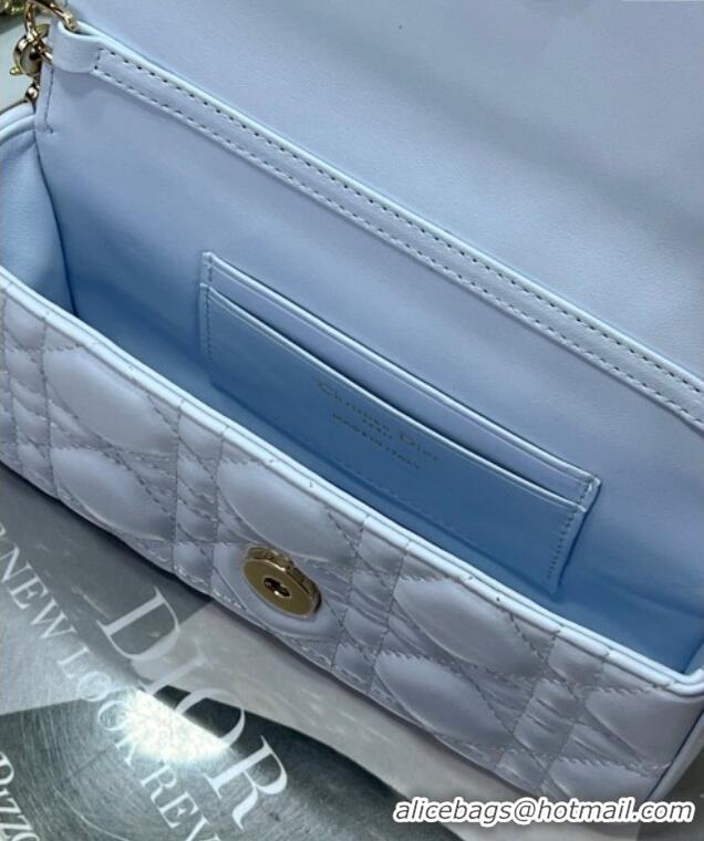 Luxury Cheap Dior My Dior - Dior Talk Phone Pouch in Cannage Lambskin Leather 9134 Ice Blue 2025