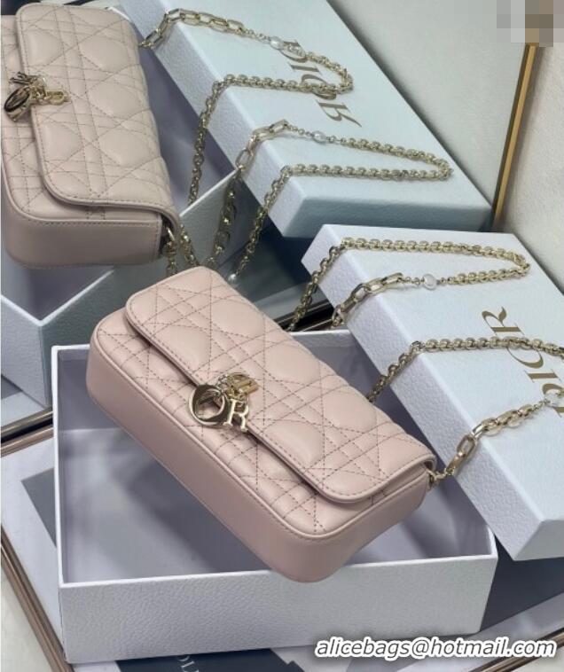 Buy Fashionable Dior My Dior - Dior Talk Phone Pouch in Cannage Lambskin Leather 9134 Powder Pink 2025