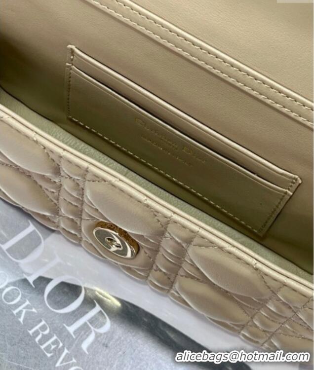 Cheapest Dior My Dior - Dior Talk Phone Pouch in Cannage Lambskin Leather 9134 Cream Apricot 2025