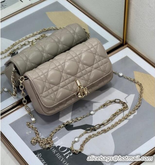 Well Crafted Dior My Dior - Dior Talk Phone Pouch in Cannage Lambskin Leather 9134 Powder Beige 2025