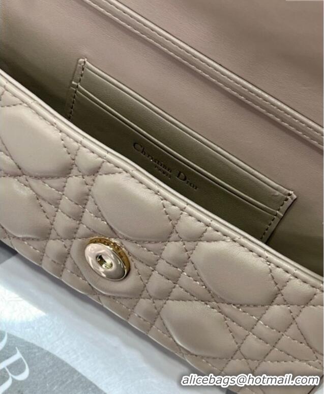 Well Crafted Dior My Dior - Dior Talk Phone Pouch in Cannage Lambskin Leather 9134 Powder Beige 2025