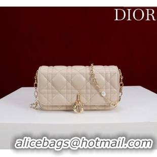 Pretty Style Dior My Dior - Dior Talk Phone Pouch in Cannage Lambskin Leather 9149 Nude 2025