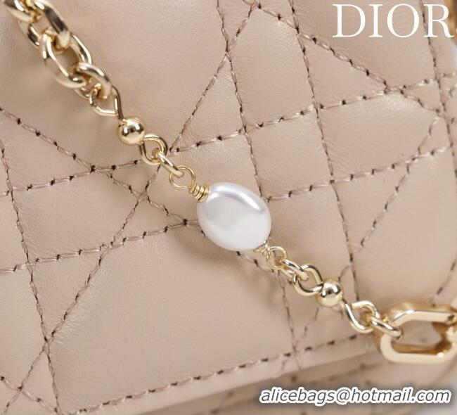 Pretty Style Dior My Dior - Dior Talk Phone Pouch in Cannage Lambskin Leather 9149 Nude 2025