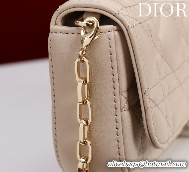 Pretty Style Dior My Dior - Dior Talk Phone Pouch in Cannage Lambskin Leather 9149 Nude 2025