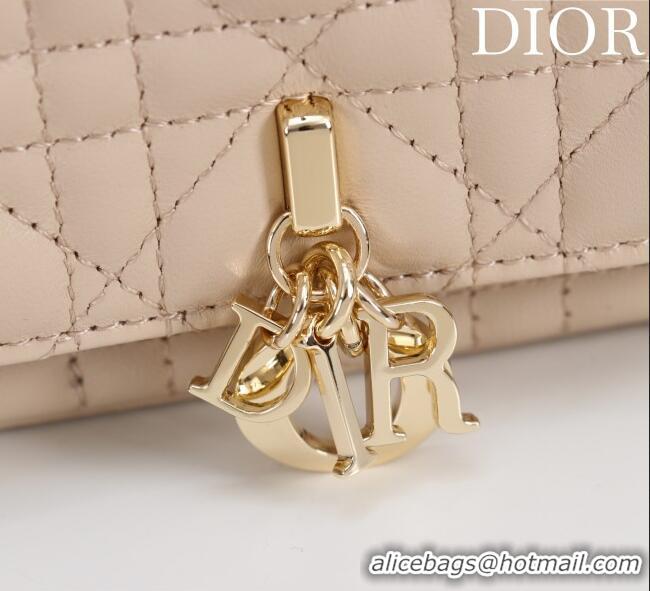 Pretty Style Dior My Dior - Dior Talk Phone Pouch in Cannage Lambskin Leather 9149 Nude 2025