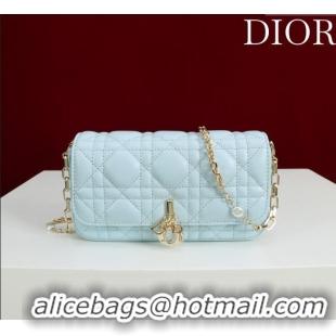 Low Cost Dior My Dior - Dior Talk Phone Pouch in Cannage Lambskin Leather 9149 Light Blue 2025