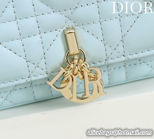 Low Cost Dior My Dior - Dior Talk Phone Pouch in Cannage Lambskin Leather 9149 Light Blue 2025