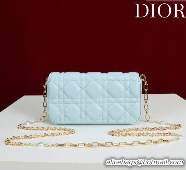 Low Cost Dior My Dior - Dior Talk Phone Pouch in Cannage Lambskin Leather 9149 Light Blue 2025