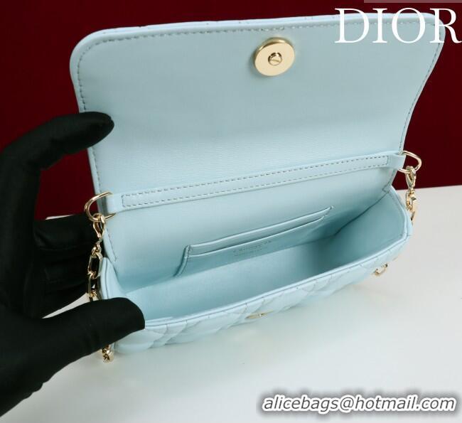 Low Cost Dior My Dior - Dior Talk Phone Pouch in Cannage Lambskin Leather 9149 Light Blue 2025