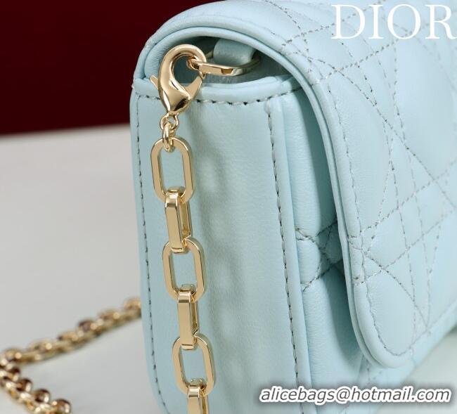 Low Cost Dior My Dior - Dior Talk Phone Pouch in Cannage Lambskin Leather 9149 Light Blue 2025