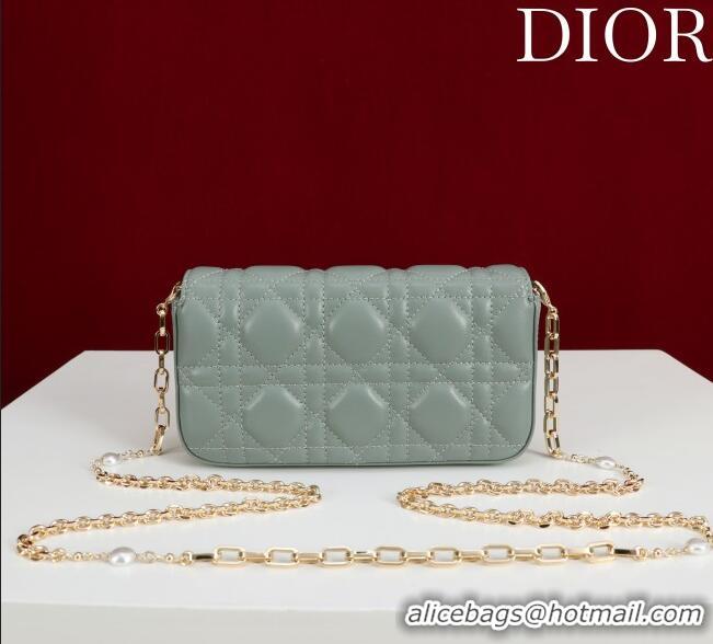 Well Crafted Dior My Dior - Dior Talk Phone Pouch in Cannage Lambskin Leather 9149 Dusty Green 2025