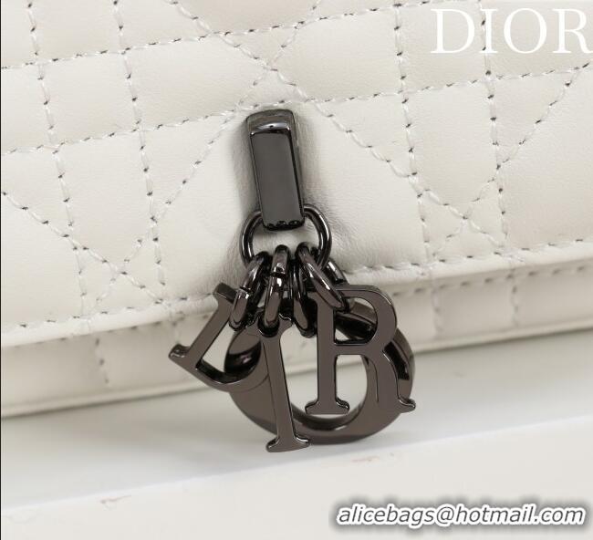 Buy Classic Dior My Dior - Dior Talk Phone Pouch in Cannage Lambskin 9149 White/Black 2025