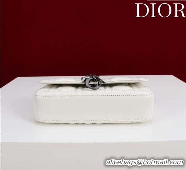 Buy Classic Dior My Dior - Dior Talk Phone Pouch in Cannage Lambskin 9149 White/Black 2025