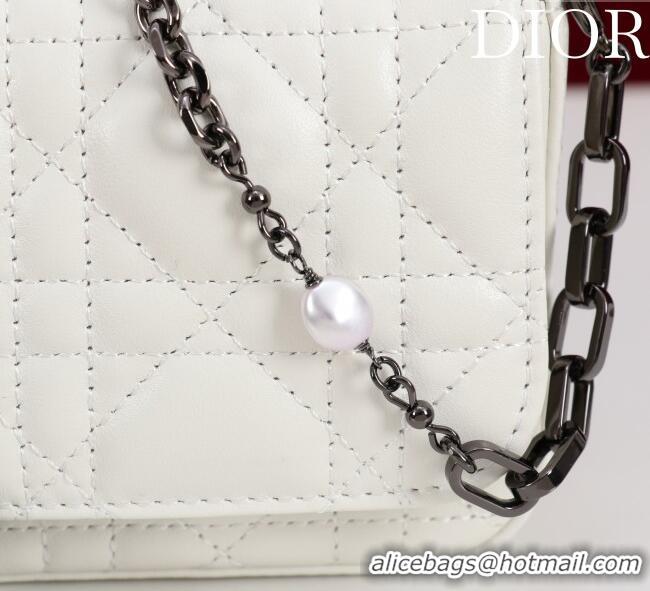 Buy Classic Dior My Dior - Dior Talk Phone Pouch in Cannage Lambskin 9149 White/Black 2025