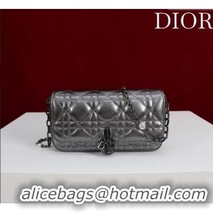 Market Sells Dior My Dior - Dior Talk Phone Pouch in Cannage Lambskin 9149 Grey/Black 2025