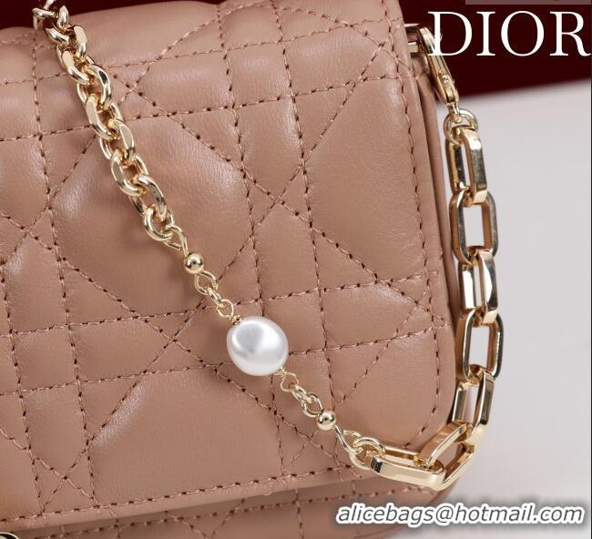 Best Product Dior My Dior - Dior Talk Phone Pouch in Cannage Lambskin Leather 9149 Rose Beige 2025