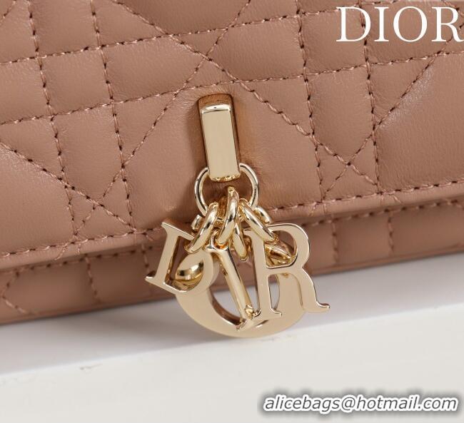 Best Product Dior My Dior - Dior Talk Phone Pouch in Cannage Lambskin Leather 9149 Rose Beige 2025