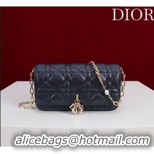 Reasonable Price Dior My Dior - Dior Talk Phone Pouch in Cannage Lambskin Leather 9149 Dark Blue 2025