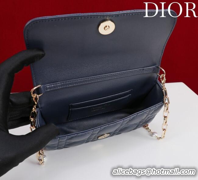 Reasonable Price Dior My Dior - Dior Talk Phone Pouch in Cannage Lambskin Leather 9149 Dark Blue 2025