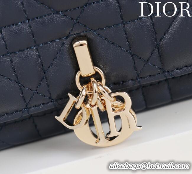 Reasonable Price Dior My Dior - Dior Talk Phone Pouch in Cannage Lambskin Leather 9149 Dark Blue 2025