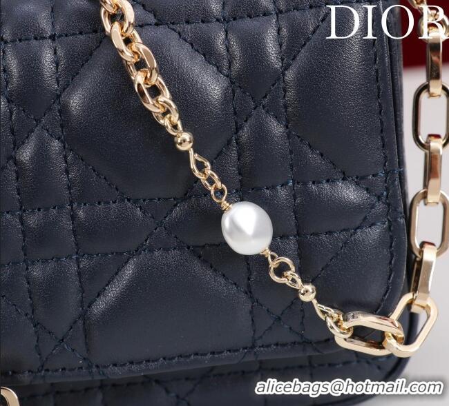 Reasonable Price Dior My Dior - Dior Talk Phone Pouch in Cannage Lambskin Leather 9149 Dark Blue 2025